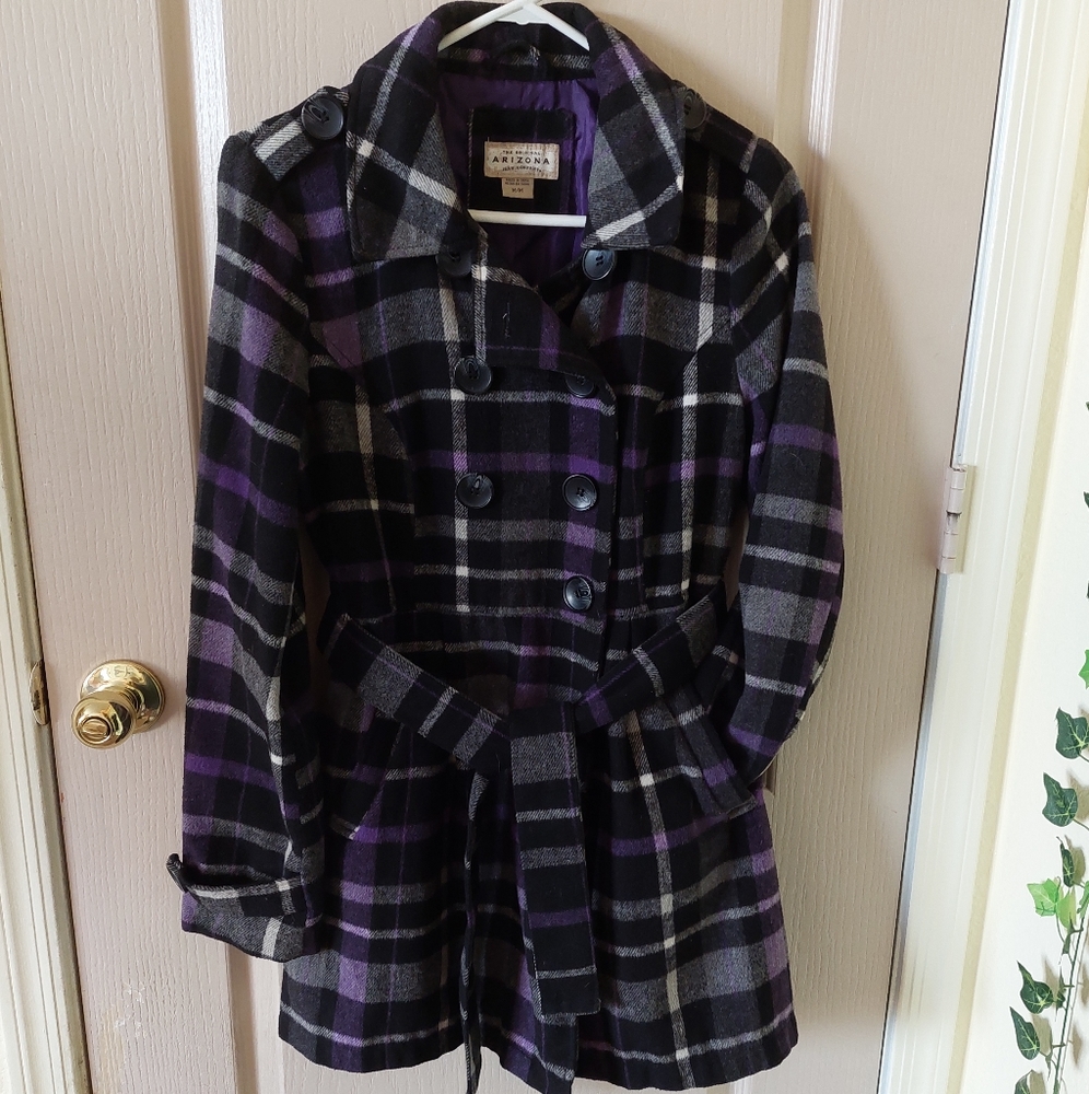Arizona Jean Co. Plaid Trench coat